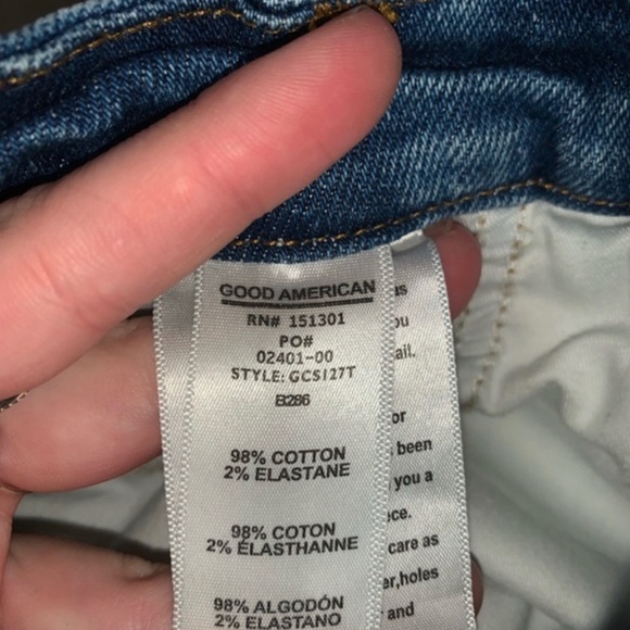 Good American Good Curve Straight Blue Jeans Size 16 - Picture 6 of 6